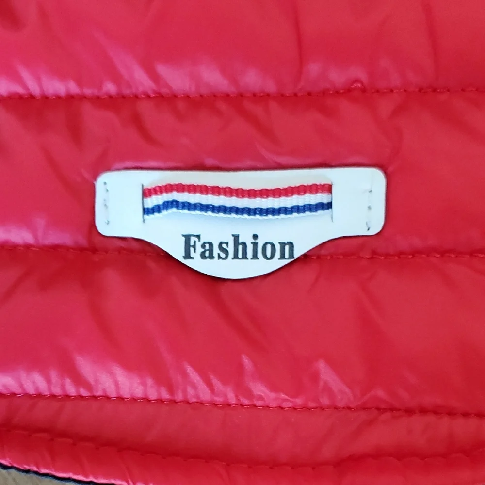 NWOT Red Hooded Puffer Dog Jacket - Picture 4 of 12